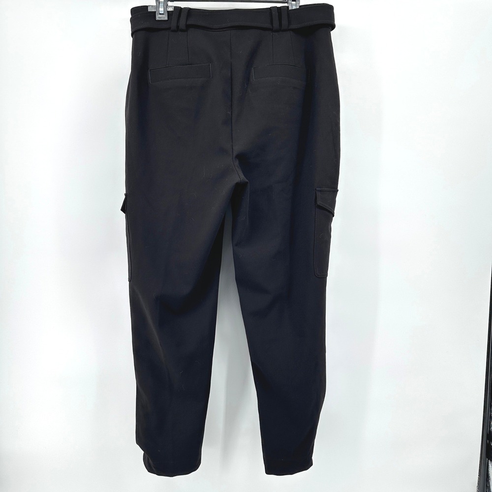 EXPRESS Cargo Pants Super High Waisted Belted Ankle Dark Academia Streetwear 14R - Picture 2 of 14